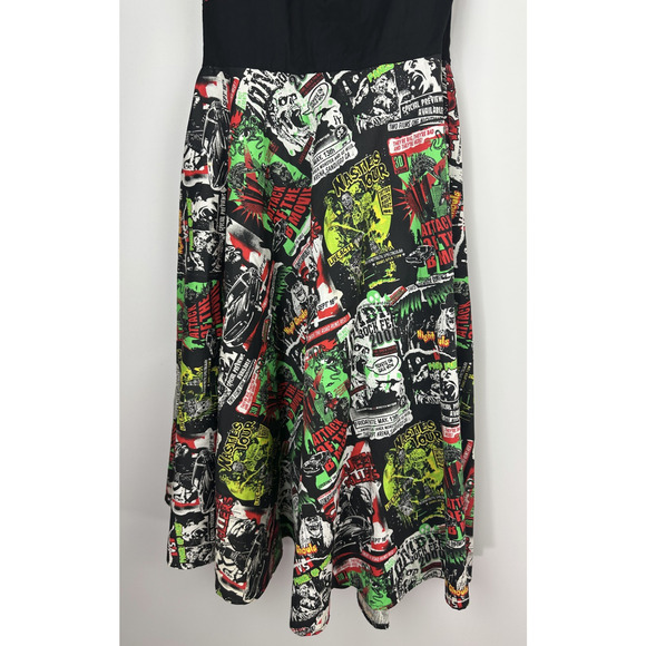 Hell Bunny Vixen Rockabilly B Movie Horror 50's Dress Monster Halloween Party XS - Picture 12 of 16